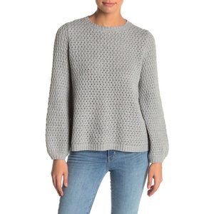 14th & Union popcorn knit sweater size XS grey NWT